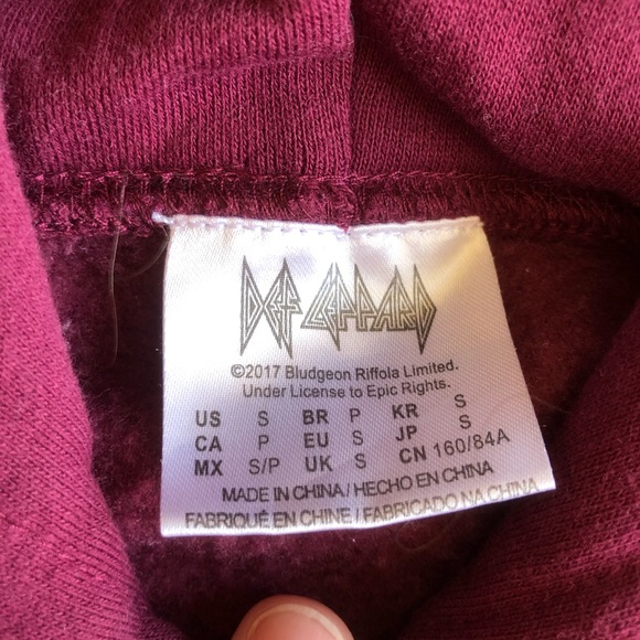 Def Leppard Hoodie Sweatshirt EUC Lace Small - Picture 5 of 11